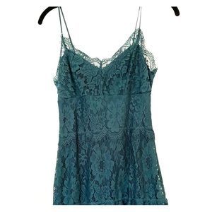 TopShop green lace mini dress